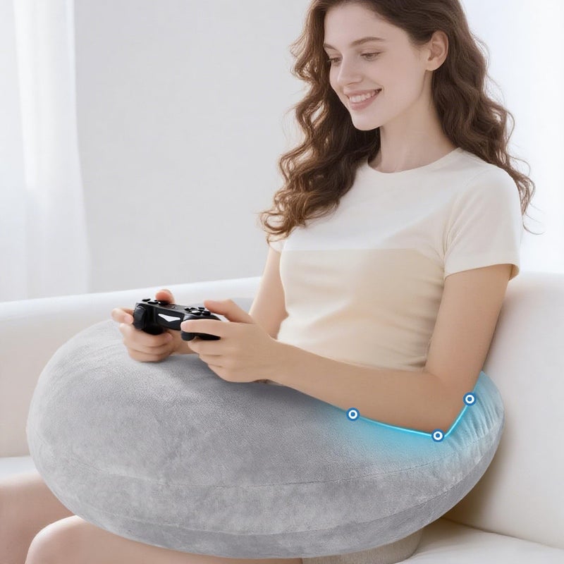 vamorry Gaming Pillow Arm Support Pillow for Bed & Sofa: Ergonomic U-Shaped Lap Pillow with Elbow Rest for Adults & Kids - Reduces Arm Pain & Fatigue During Gaming, Reading, Working & Crocheting - Image 1