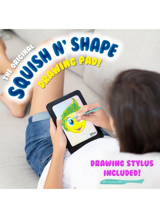 Sky Castle DoodleJamz JellyPics — Squishy Drawing Pads Filled with Non-Toxic Sensory Beads and Gel – No-Mess Fidget Art – ASMR – Re-usable to Make Endless Artistic Creations (Green, Orange, Blue Beads) - Image 2