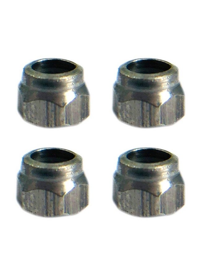 Teak Tuning Professional Fingerboard Lock Nuts, Nylon Insert, Stainless Steel, Silver (Pack of 4) - Image 1