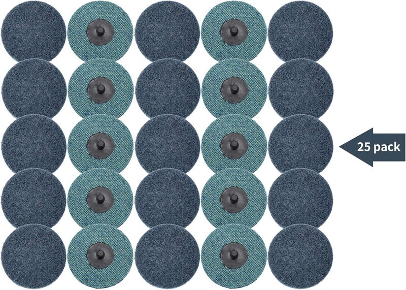 COSPOF 3 Inch Quick Change Sanding Discs, 25 Pack Fine Sanding Discs, Surface Conditioning Discs for Die Grinder(Blue-Fine). - Image 2