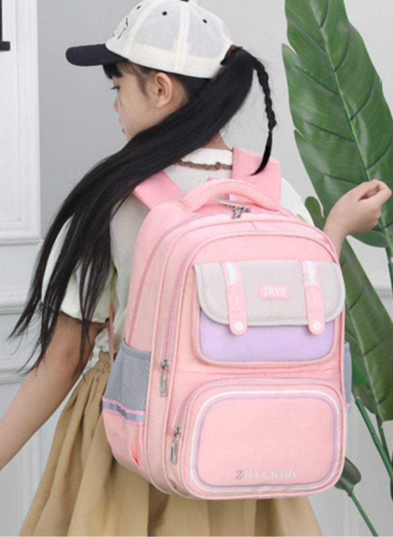 Kids Trolley Backpack, Detachable Rolling Backpack, Wheeled Backpack, Children Roller Backpack, Large Capacity School Bag, Wheeled Travel Bag For Girls Pink School Bag - Image 4