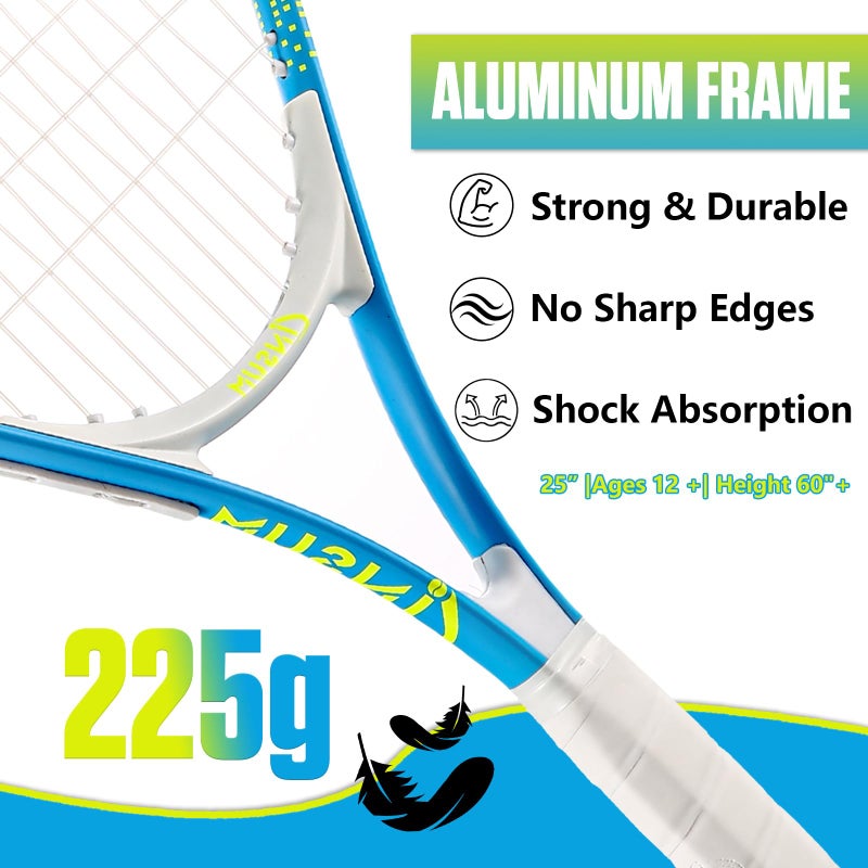 INSUM 25 inch Kids Tennis Racket for Aged 10~12 Beginner, Multi-Color & Size Youth Tennis Racket Come with Shoulder Cover Bag for Carry - Image 3