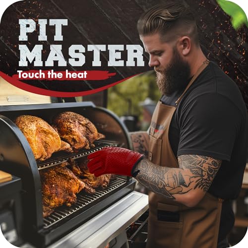 KITCHEN PERFECTION Silicone Smoker Oven Gloves - Extreme Heat Resistant BBQ Gloves - Handle Hot Food Right on Your Smoker Grill Fryer Pit | Waterproof Oven Mitts | Superior Value Set + 3 Bonuses - Image 3