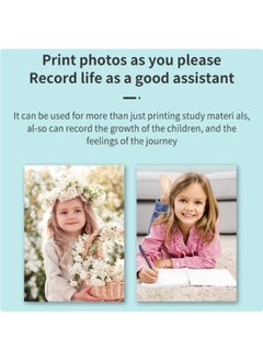 Generic Mini Printer Portable Thermal Printer Self Adhesive Sticker Sticker Inkless Printing Android IOS APP Wireless Bluetooth Connection for Mobile Phone Kids Gifts Document Photo Homework Error Printing  - Image 2