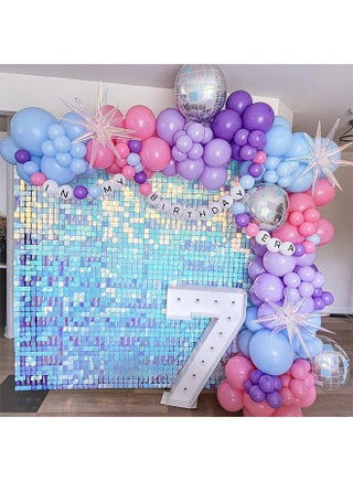 9Pcs Disco Ball Balloons Iridescent, 22Inch Glitter Silver 4D Large Foil Disco Balloons with Explosion Star Balloon for Birthday Bachelorette 70s 80s 90s Disco Theme Party Decorations - view 4