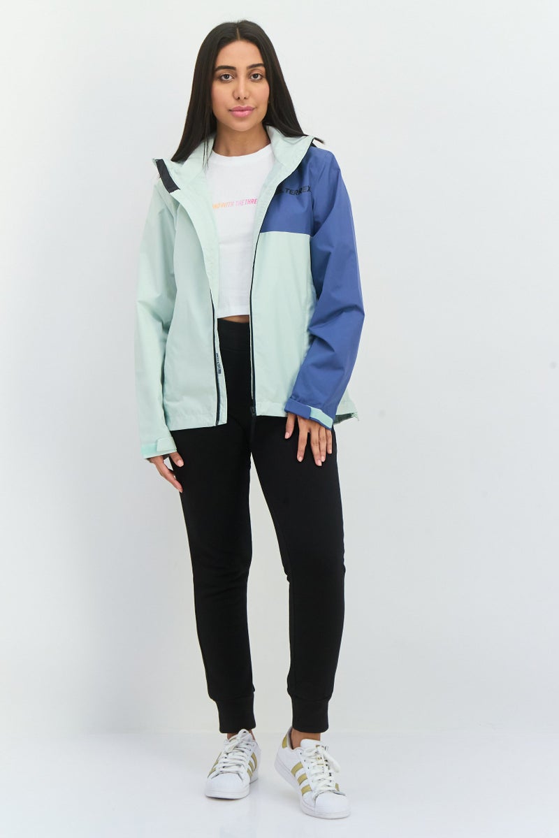 Adidas Women Sportswear Fit Long Sleeves Training Jacket, Mint Green - Image 4