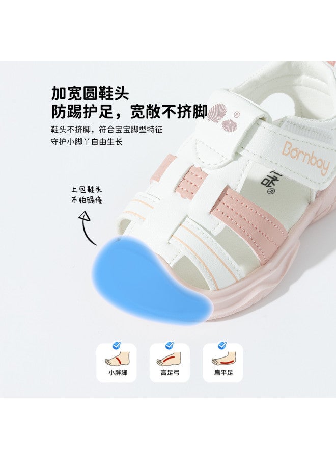 Bornbay 2025 Summer New Color-blocked Sandals For Boys & Girls, Breathable Big-hole Design, Casual Beach Shoes, Kids' Sport Sandals - Image 5