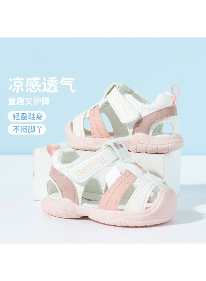 Bornbay 2025 Summer New Color-blocked Sandals For Boys & Girls, Breathable Big-hole Design, Casual Beach Shoes, Kids' Sport Sandals - Image 2