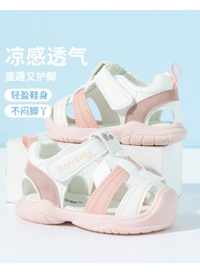 Bornbay 2025 Summer New Color-blocked Sandals For Boys & Girls, Breathable Big-hole Design, Casual Beach Shoes, Kids' Sport Sandals - Image 1