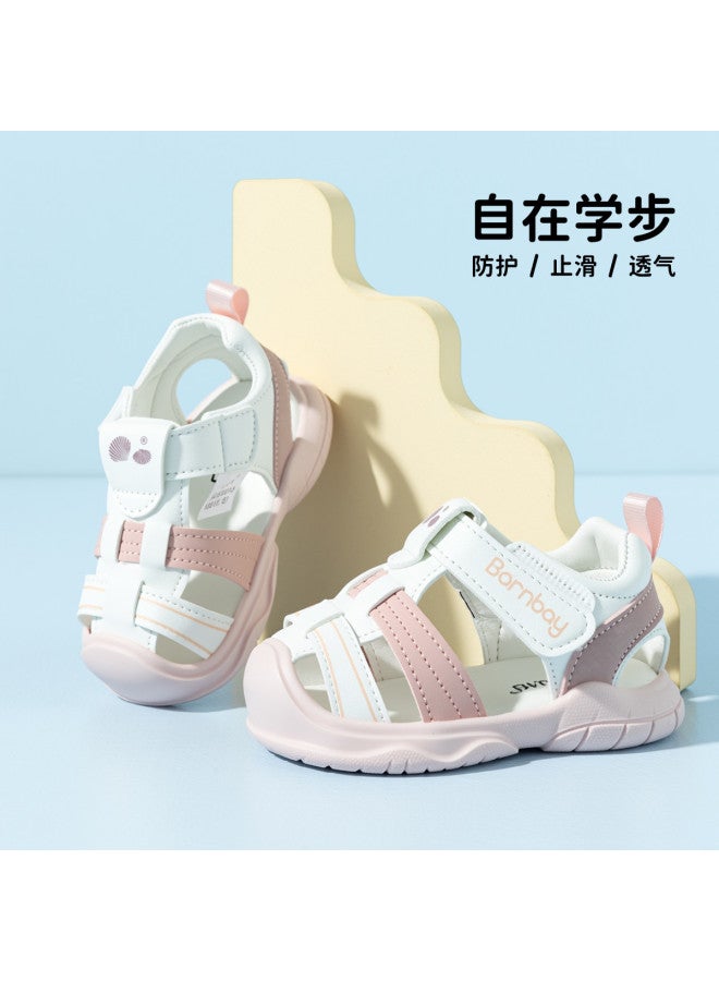 Bornbay 2025 Summer New Color-blocked Sandals For Boys & Girls, Breathable Big-hole Design, Casual Beach Shoes, Kids' Sport Sandals - Image 3