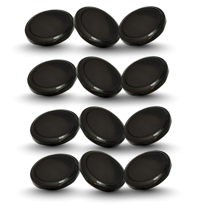 Machak Glass Jar Lids Only 63mm For 63 mm Mouth Jars (Black, 12Pcs) - Image 5