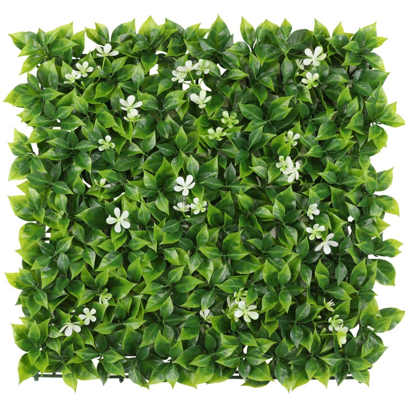 Luyue 12pcs Artificial Grass Wall Panels 20â€Ã—20â€ Greenery Wall Backdrop Boxwood Panels Green Leaf Hedge Panel Grass Backdrop for Home Decor Indoor Greenery Fence Privacy Screen for Outdoor Garden Balcony - Image 1