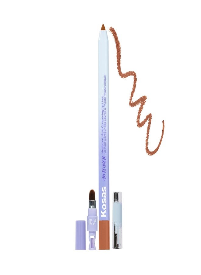 Kosas Hotliner Retractable Lip Liner Pencil with Built-In Brush & Sharpener - Easy Contouring, Hydrating, Long-Lasting - Pigmented Creamy Texture for Plumping Lips - Hyaluronic Acid & Konjac - Epic - Image 1