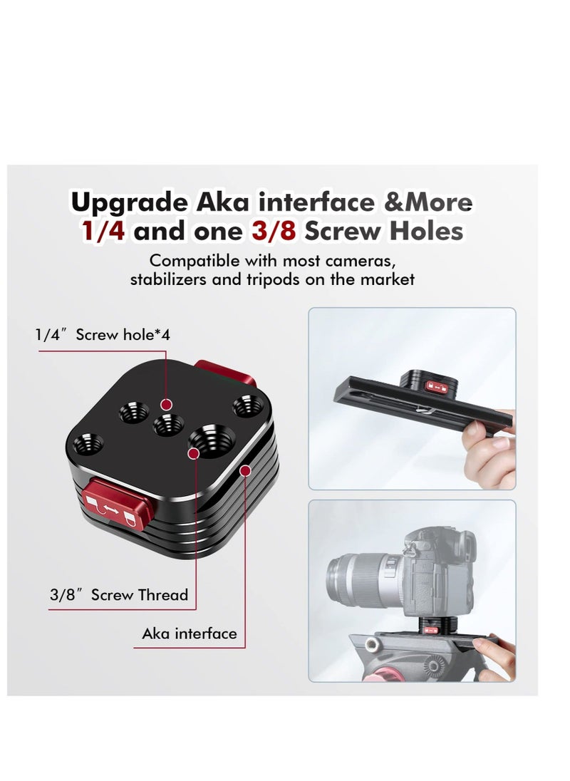 Generic - Quick Release Plate, Quick Release System QR Plate with Arca Swiss Slot Universal 1/4" to 3/8" Screw, Perfect for Tripod/Monopod/Camcorders - Image 1