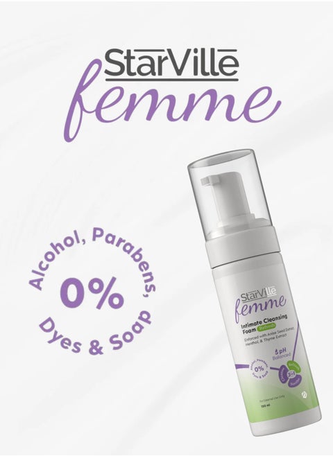 Moisturizing feminine wash for sensitive area - Intimate cleansing foam REFRESH - 150 ml