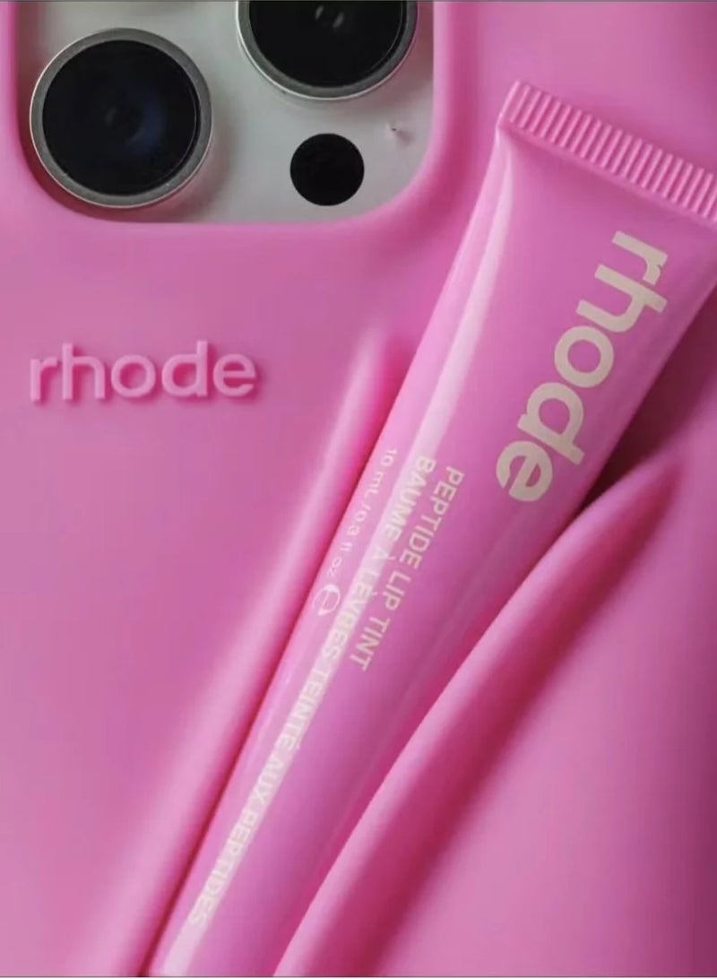 rhode Silicone Lip Holder for Cell Phone, Lip Gloss Adhesive Sleeve for Phone, Lip Holder Stick-on Phone Case, Back Stick On Holder for iPhone Phones, Shortcake - Image 2
