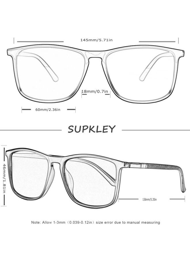 Generic - SUPKLEY Men Sports Sunglasses Polarized for Comfortable Wearing Ultra Light Square Sunglasses Men Lightweight Glasses Accessorie-Lenses Color:GlossBlackMatteBlack - Image 1
