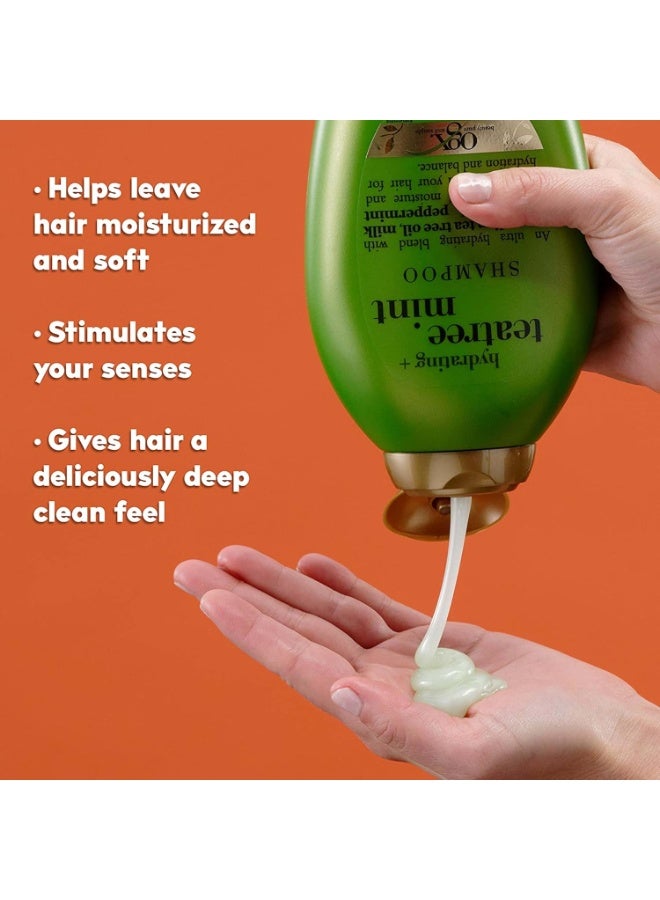 أو جي إكس شامبو مرطب بخلاصة شجرة الشاي والنعناع وغني بزيوت شجرة الشاي الاسترالية 385 مل - Image 3