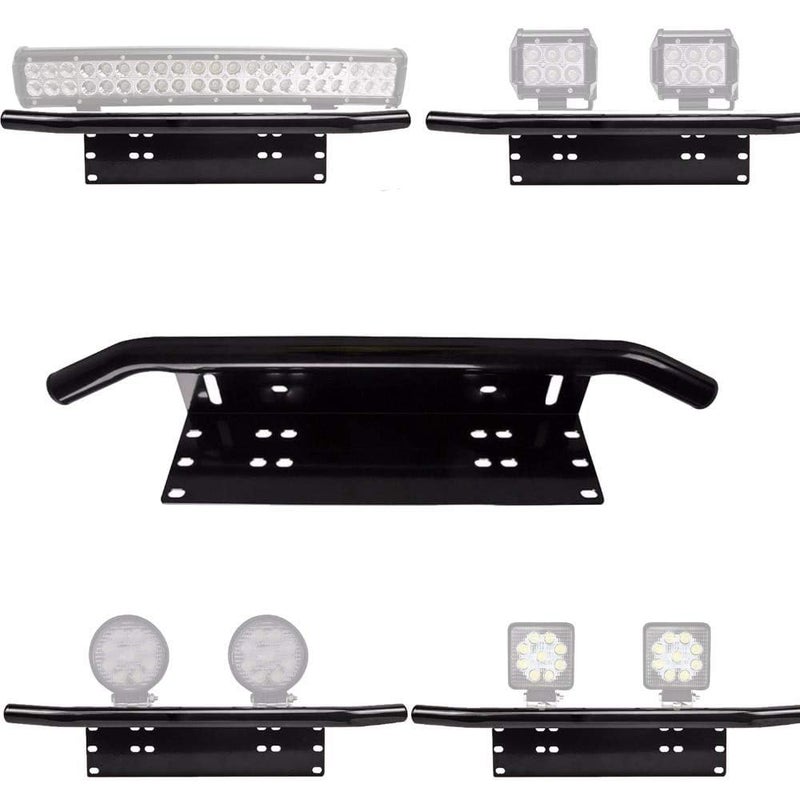Alco Universal Car Front Bumper License Plate Mount Bracket Holder Off-Road LED Light Bar For Car - Image 2