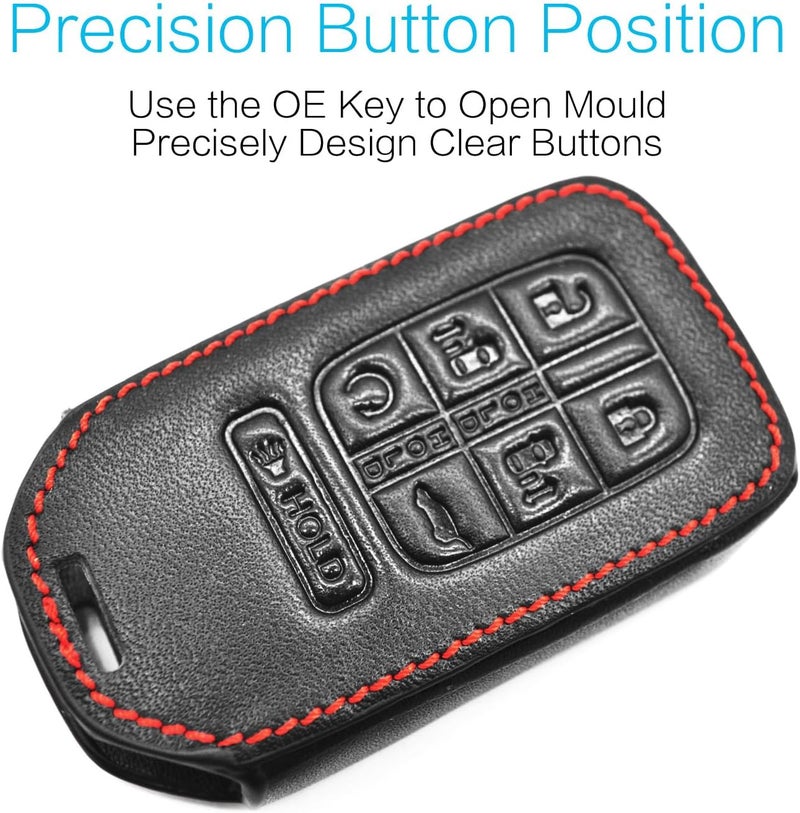 MECHCOS Leather Key Fob Cover for Honda Odyssey Elite EX EX-L LX Touring - Image 2