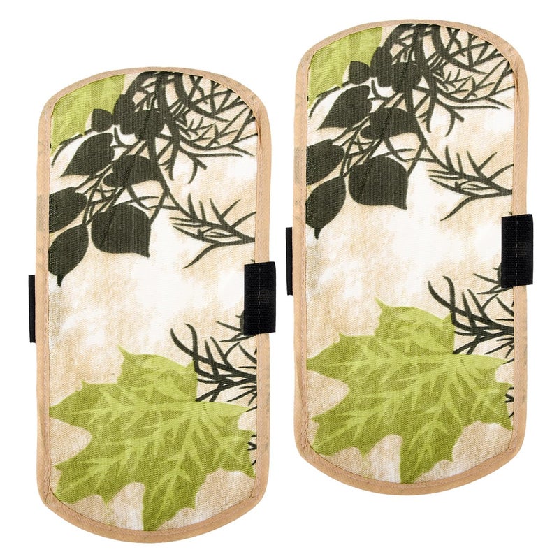 Kuber Industries Kuber Industries Fridge Handle Cover Polyester Fridge Door Handle Protector Fridge Door Handle Cover Tree Kniting Fridge Handle Cover 2 Piece Set Green  - Image 1