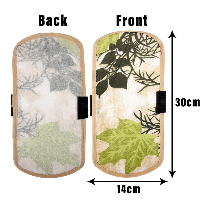 Kuber Industries Kuber Industries Fridge Handle Cover Polyester Fridge Door Handle Protector Fridge Door Handle Cover Tree Kniting Fridge Handle Cover 2 Piece Set Green  - Image 3