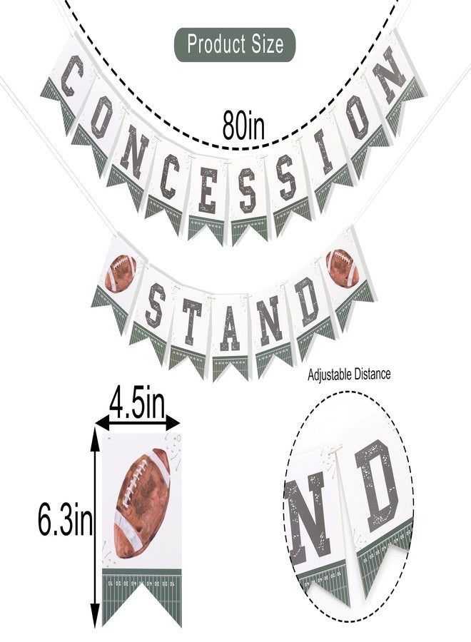 HIKLO Football Concession Stand Banner - Green Football Party Decoration, Tailgating Party Concession Stand Sign Decoration, Sports Theme Birthday Party Supplies for Boy - Image 2
