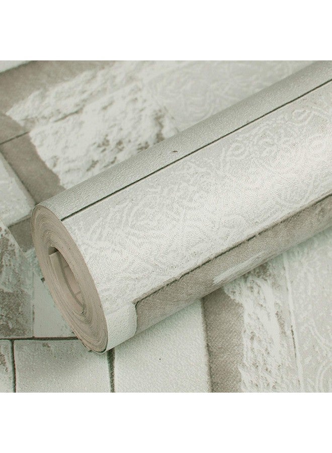 Wolpin Wall Stickers DIY Wallpaper Decal (45 x 500 cm) 3D Brick Self Adhesive House Office Decorative PVC Vinyl, Living Room, Hall, Kitchen Shelf Liner Interior, Stealth Grey Decorative Wallpaper - Image 2