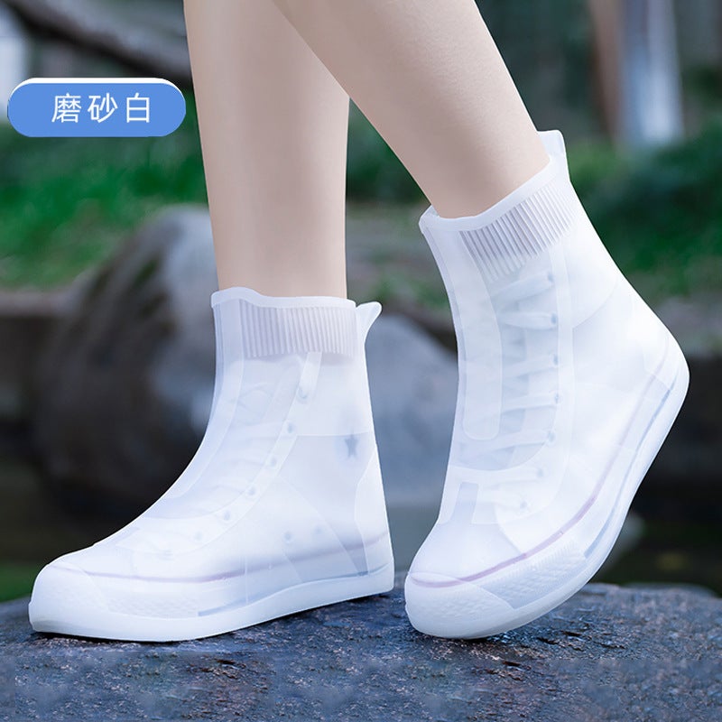 Rainproof Shoe Cover Waterproof Repeated Use Children'S Non-Slip Thickened Wear-Resistant Portable Silicone Riding Shoe Cover For Women Mountain Climbing Travel - Image 1