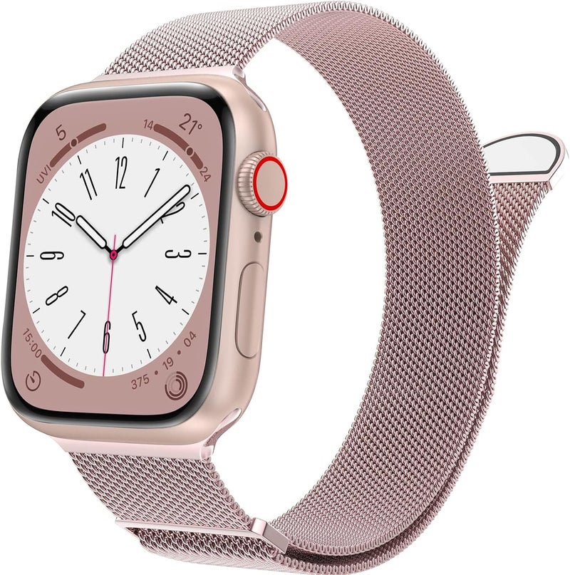 XST Compatible for Apple Watch Band 38mm 40mm 41mm 42mm 44mm 45mm 46mm 49mm Stainless Steel Mesh Loop Wristband Strap Compatible with iWatch Ultra Series 11/10/9/8/7/6/5/4/3/2/1/SE Multi Color - Image 1