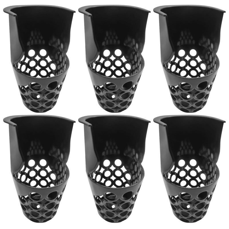 6 Pcs Black Plastic Pool Table Pockets Net Bags 5.1 X 6.5 Inches Fits Most Standard Tables Easy Installation - Image 2