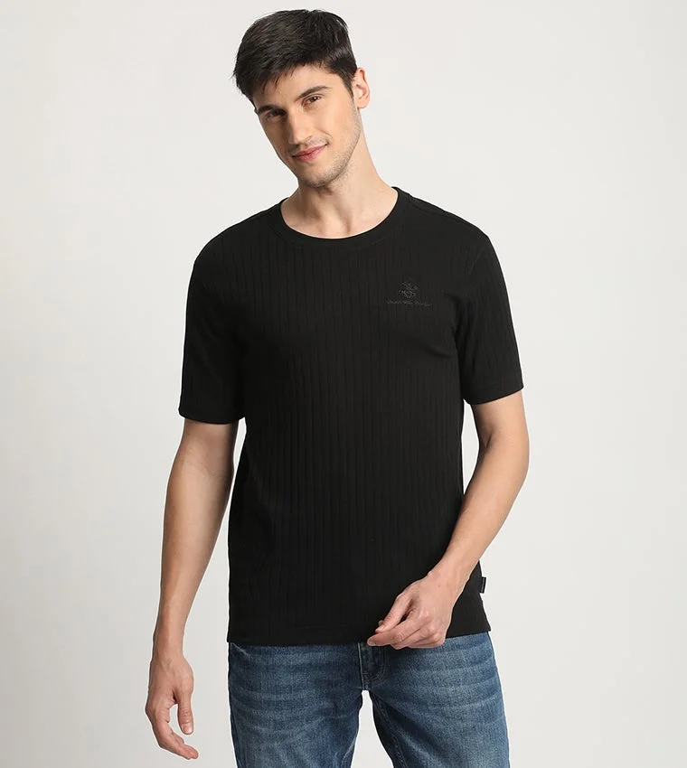 بيفرلي هيلز بولو كلوب Beverly Hills Polo Club Needle Out Crew Neck Short Sleeves T-Shirt