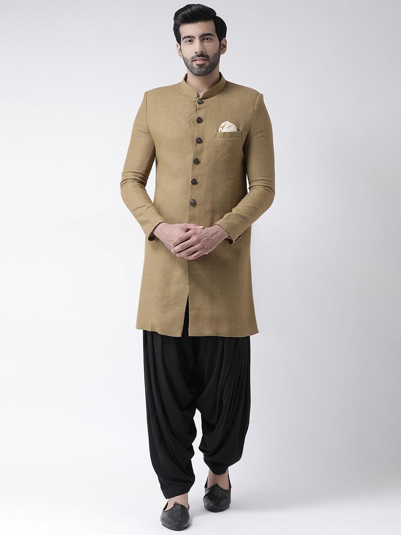 KISAH Mens Patiala Pant – Solid Rayon Salwar Pant for Men | Traditional Patiala for Haldi, Yoga, Dance, Black,42 - Image 2