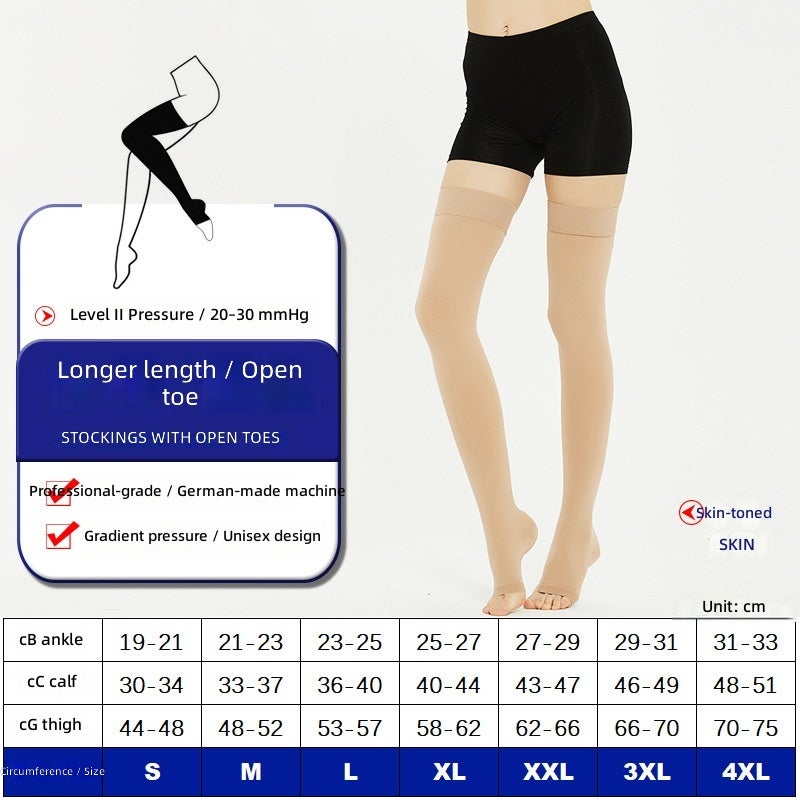 Professional Grade Compression Socks - Over-Knee Elastic Support Stockings for Sports & Recovery