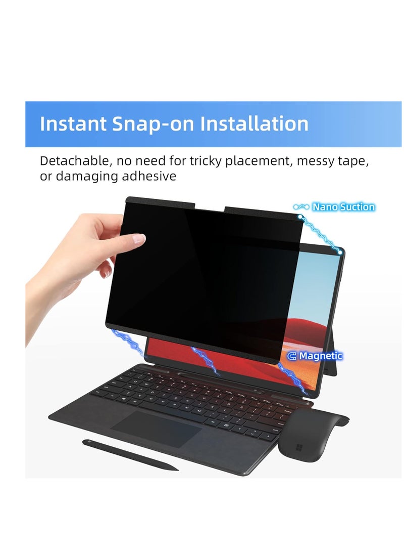 1Pack Magnetic Privacy Screen for 13.5 Inch Surface Laptop 6/5/4/3/2/1, Removable Anti Blue Light Glare Microsoft Surface Privacy Filter Screen Protector Laptop 6/5/4/3/2/1 - Image 2