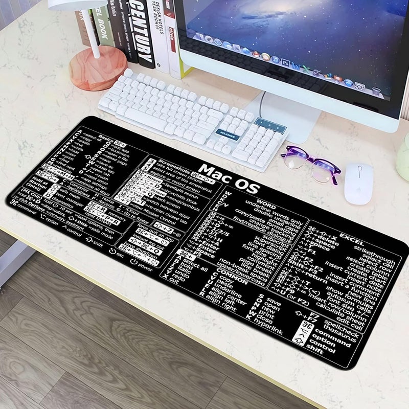 Designfullprint Mac os Shortcuts, Word/Excel (for Mac) Mouse Pad, Mac OS Candlesticks Reversal Indicators Mouse mat, Chart Patterns, Stock Market Day Trader Crypto Gift Trader Investor Gift Desk Mat Large Gaming KMH - Image 5