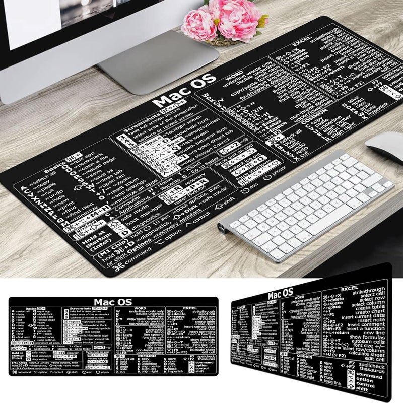 Designfullprint Mac os Shortcuts, Word/Excel (for Mac) Mouse Pad, Mac OS Candlesticks Reversal Indicators Mouse mat, Chart Patterns, Stock Market Day Trader Crypto Gift Trader Investor Gift Desk Mat Large Gaming KMH - Image 3