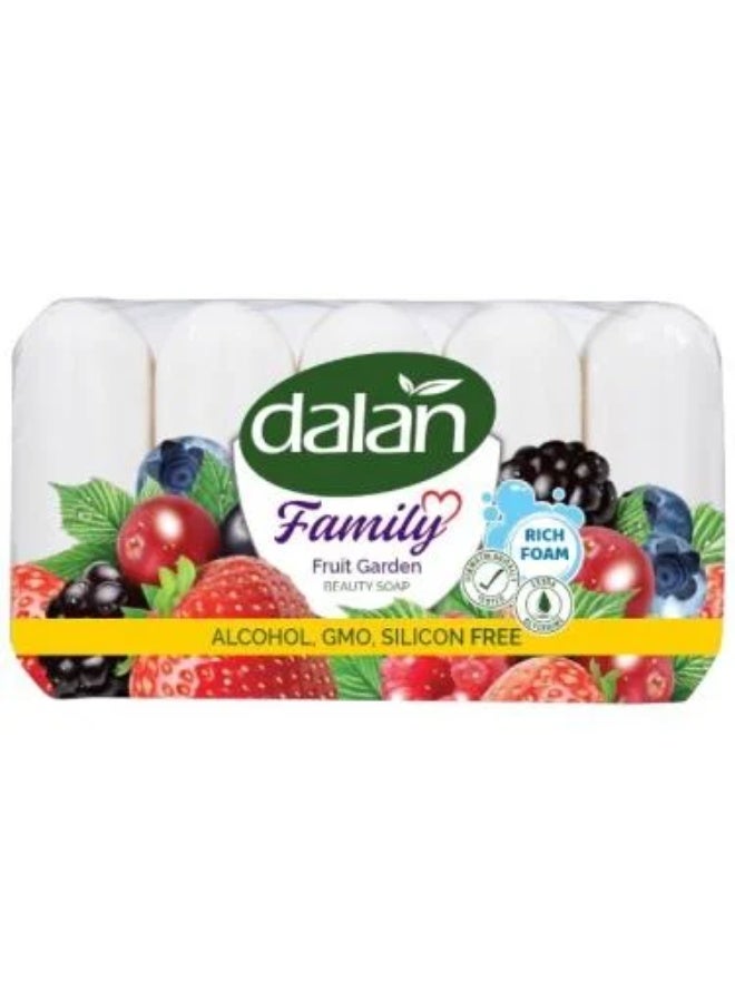 صابون فاميلي حديقة الفواكه للجسم واليدين  – 5 × 75 جرام