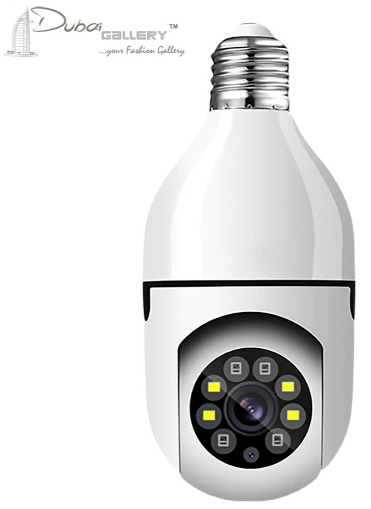 DubaiGallery - Light Bulb Security Camera, Keilani Light Bulb Security Camera, Keilini Security Camera, 360°Panoramic Surveillance Cam, 2.4GHz WiFi Smart 1080P Outdoor Security Camera Motion Detection - Image 1