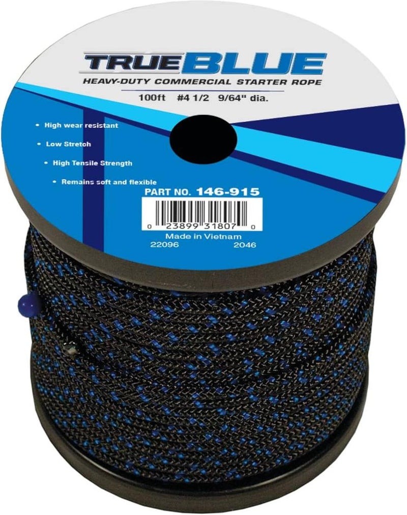 Trueblue 100' Starter Rope 146-915 Compatible with Size 4 1/2, Diameter 9/64", Length 100', Made ByAn OEM Supplier, Packaging typeBranded Spool, High wear Resistant, Low Stretch