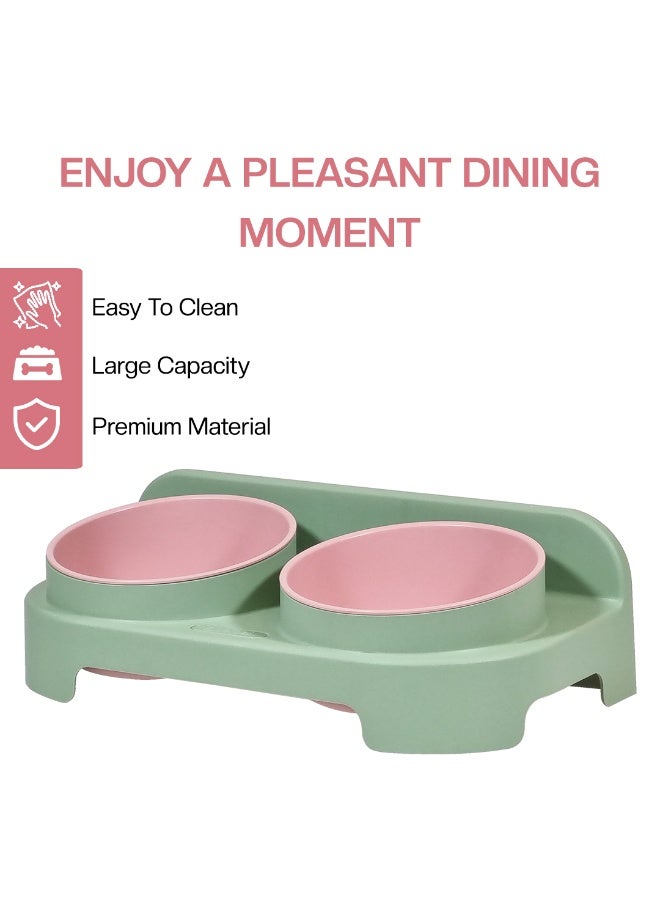 أن ان سي بيتس وعاء مزدوج للحيوانات الأليفة للقطط والكلاب الصغيرة، وعاء متين من مادة البولي بروبيلين للكلاب بتصميم محمول، تصميم قابل للفصل، وتصميم مضاد للانقلاب، مناسب للاستخدام الداخلي/الخارجي، 30 سم - Image 4