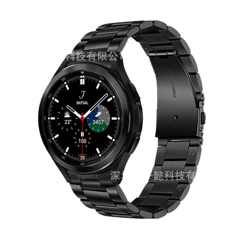 سوار ساعة ذكية سوار معدني من الستانلس ستيل متوافق باللون أسود قابل للتعديل مع Samsung Galaxy Watch 7 بملاءمة قابلة للتعديل وحزام بديل - Image 3