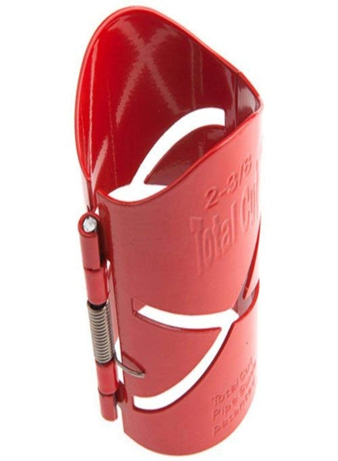 Forney 70620 Pipe Cutting Guide, Total Cut, 2-3/8-Inch , Red - Image 1