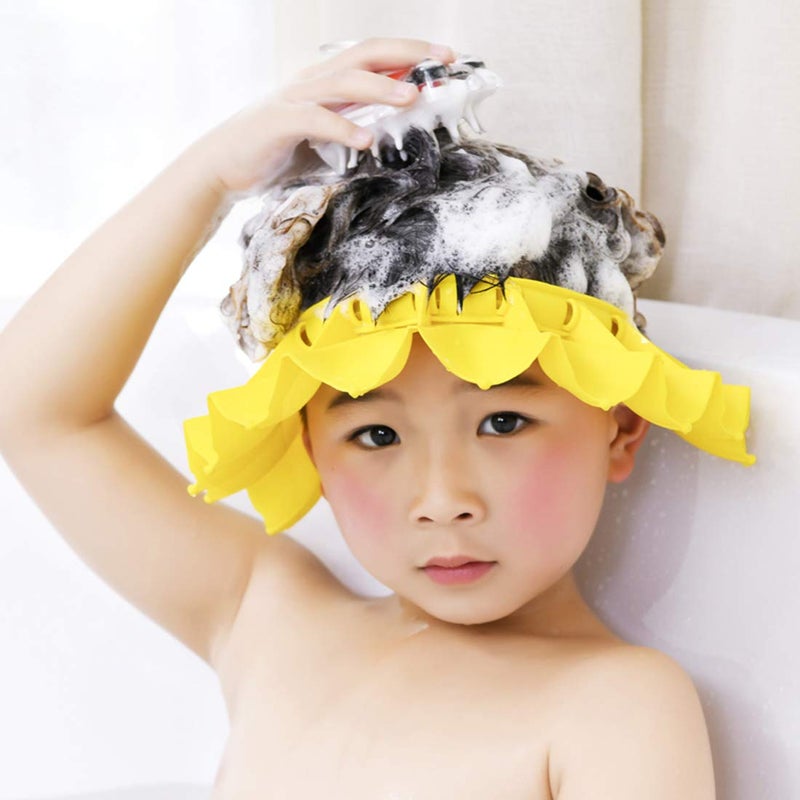 OLEWELL Baby Shower Cap Silicone Bathing Hat, Adjustable Shower Cap Kids, Infants Soft Protection Hat Safety Visor Cap Hat for Toddler Children 1-12 Years old/16.5-22.8 Inches - Image 5