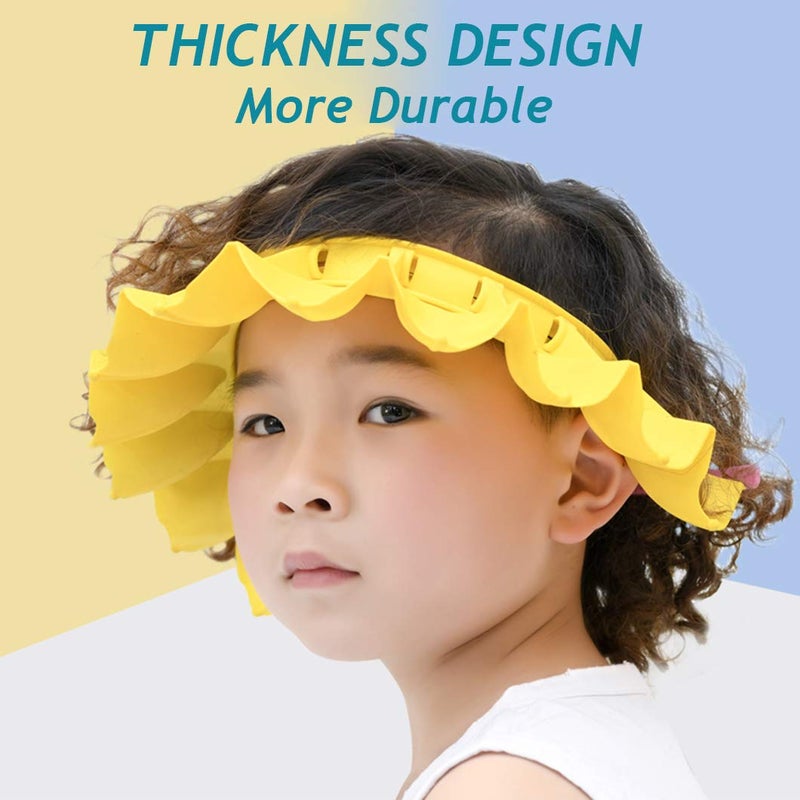 OLEWELL Baby Shower Cap Silicone Bathing Hat, Adjustable Shower Cap Kids, Infants Soft Protection Hat Safety Visor Cap Hat for Toddler Children 1-12 Years old/16.5-22.8 Inches - Image 3