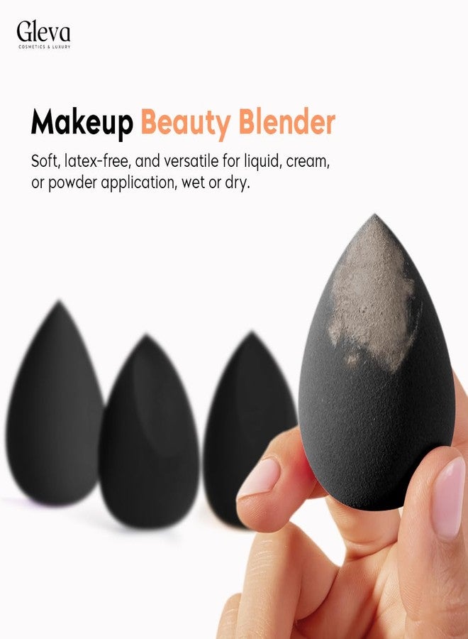 Gleva Makeup Blender Sponge, Super Soft Blending Puff for Full Coverage Flawless Makeup, Cream, Powder, Liquid Foundation, Wet & Dry Makeup Applicator for Girls, Women (Black) - Image 2