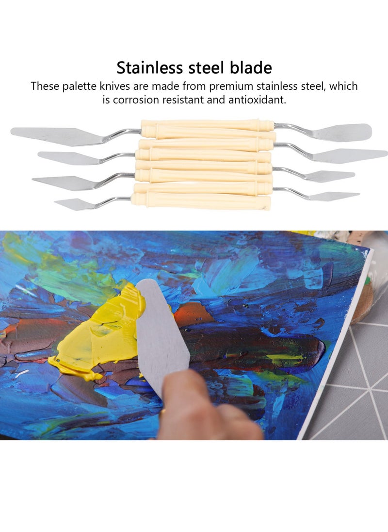 8 PCS Palette Knife Stainless Steel Multifunctional Painting Knife Set for Painting