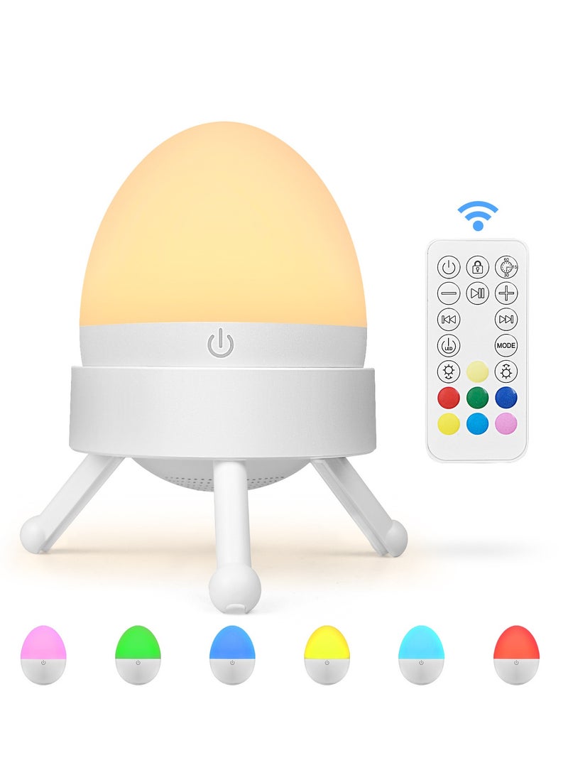 Baby Sound Machine, Sound Machine with 7 Color Light,White Noise Machine with Remote Control, 20 Soothing Sounds,Timer  Memory Function,Removable Body,Nightlight  Noise Machine for Sleep - Image 1