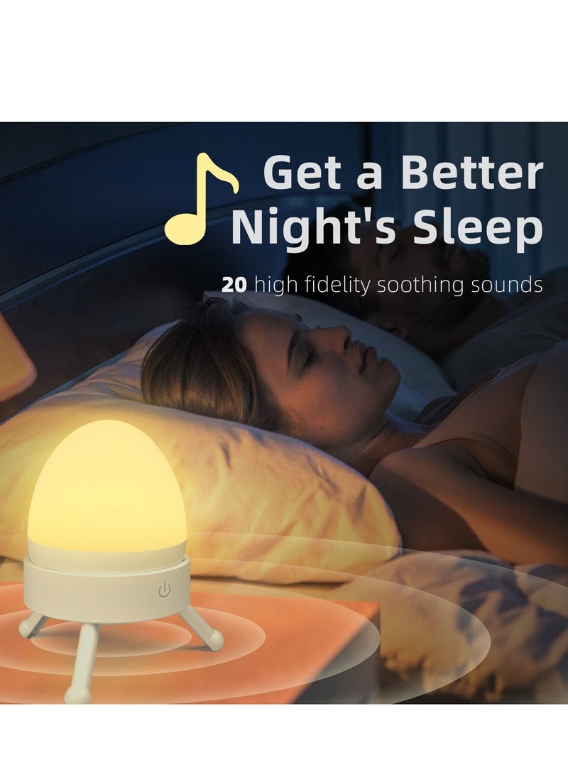 Baby Sound Machine, Sound Machine with 7 Color Light,White Noise Machine with Remote Control, 20 Soothing Sounds,Timer  Memory Function,Removable Body,Nightlight  Noise Machine for Sleep - Image 5