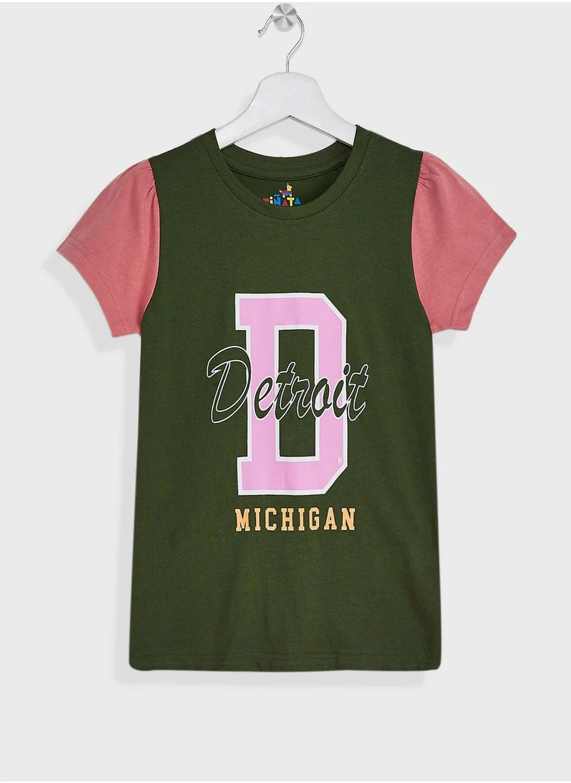 Pinata Casual T-Shirt & Joggers Set For Girls